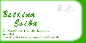 bettina csiba business card